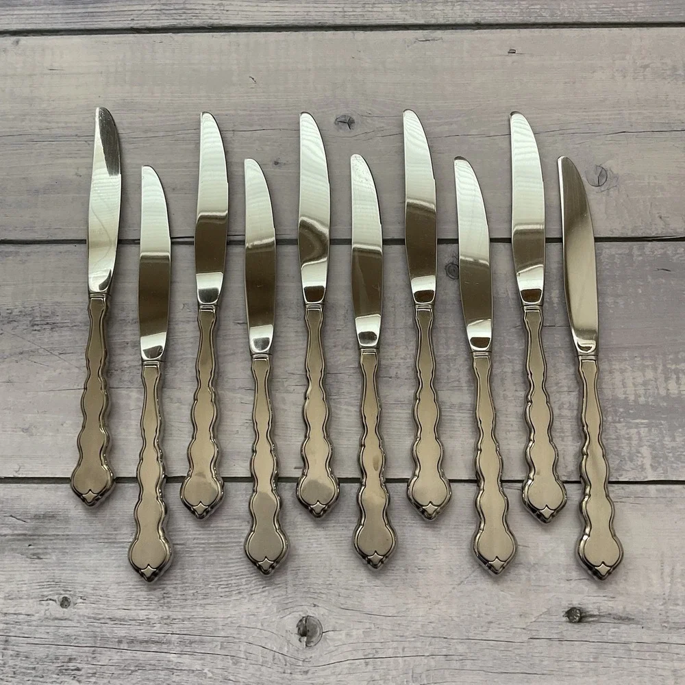 Oneida Distinction Deluxe HH VALERIE‎ Stainless Flatware Dinner Knives Set Of 10